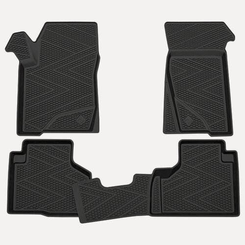 Изображение товара Коврик салонный резиновый для LADA Niva Travel(21-Н. В.)/Chevrolet Niva/ Нива тревел/ шевроле нива (02-21) Ячеистый ромб