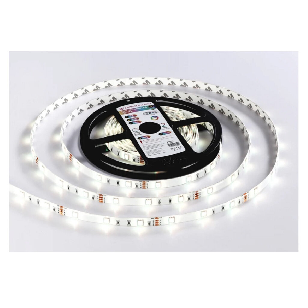Светодиодная лента Ambrella GS2301 5050 30Led 7.2 Вт 12В IP65 RGB 5 метров
