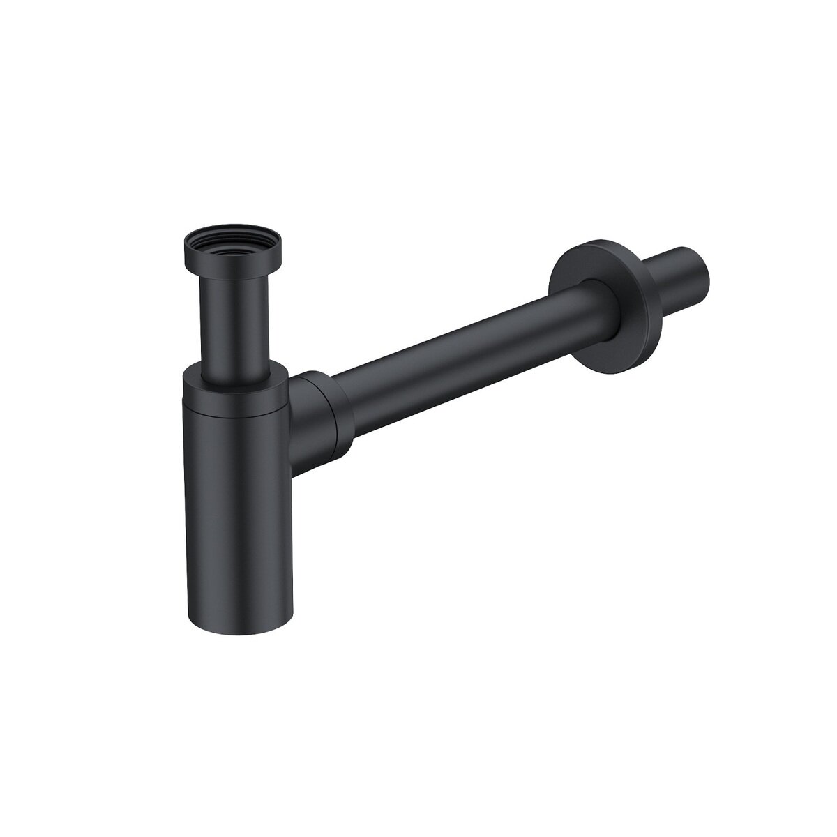 Бутылочный сифон для раковины, черный матовый, Optima Home, IDDIS, OPTBL00i84