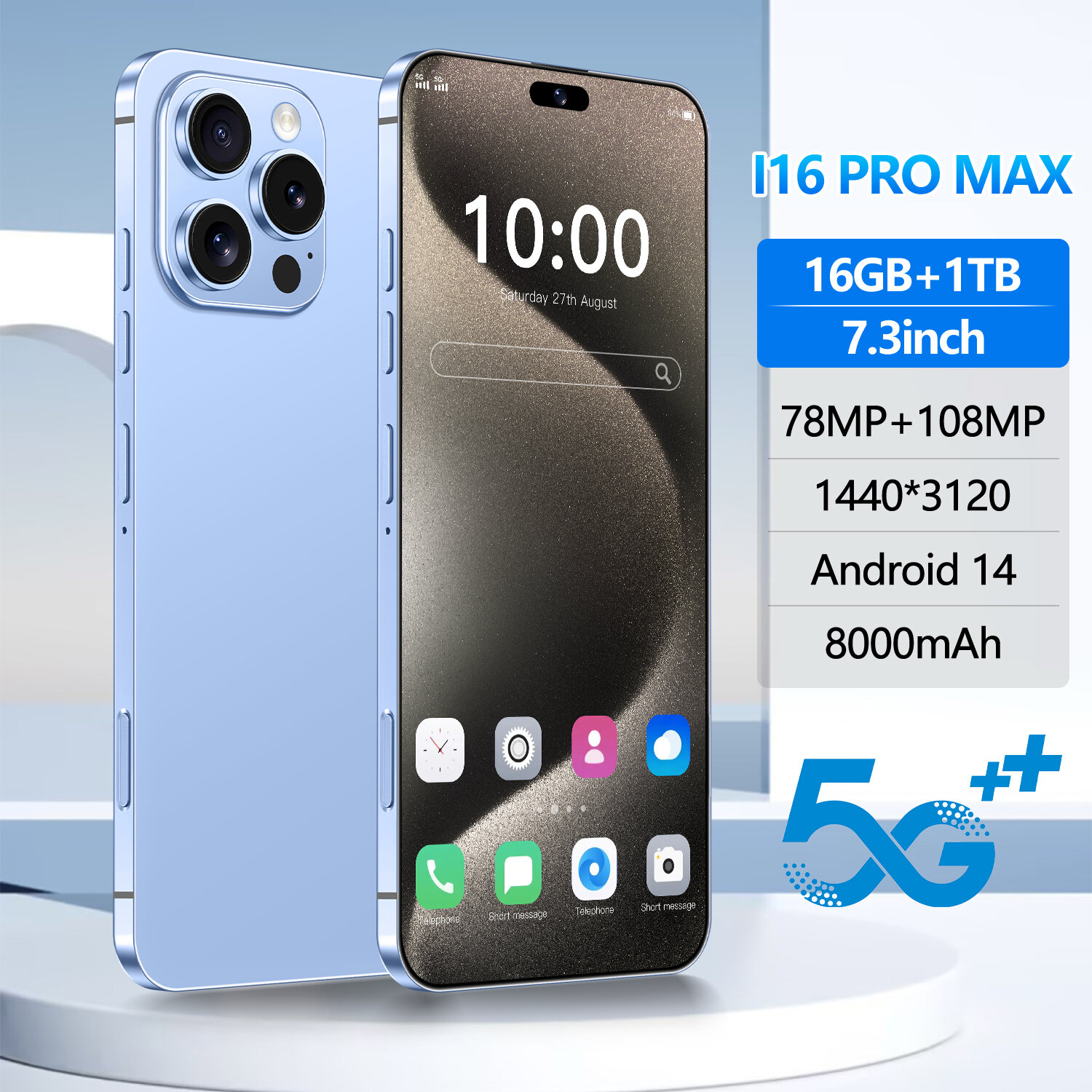 Смартфон TECNO Camon 20Pro16/1TB global Russia, две nano SIM-карты, predawn, синий