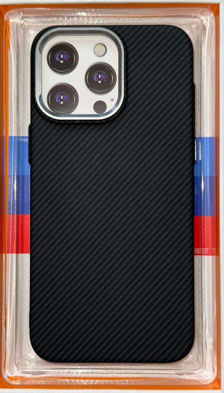 Карбонвый чехол для iPhone 15 Pro Max с Magsafe. Apple iPhone 15 Pro Max case.
