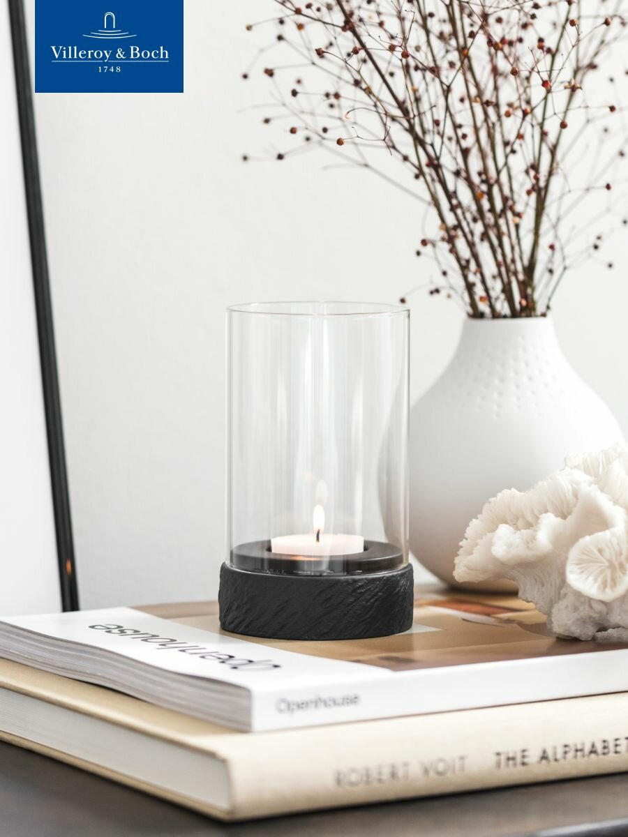 Подсвечник 13 см 500 мл Manufacture Rock Home Villeroy & Boch Керамика Боросиликатное стекло