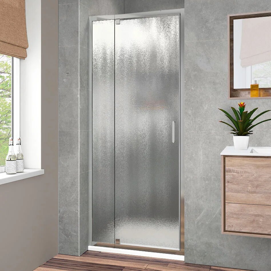 Душевая дверь в нишу Vincea Intra VDP-1I9010CH стеклянная распашная 100 см одностворчатая итальянская