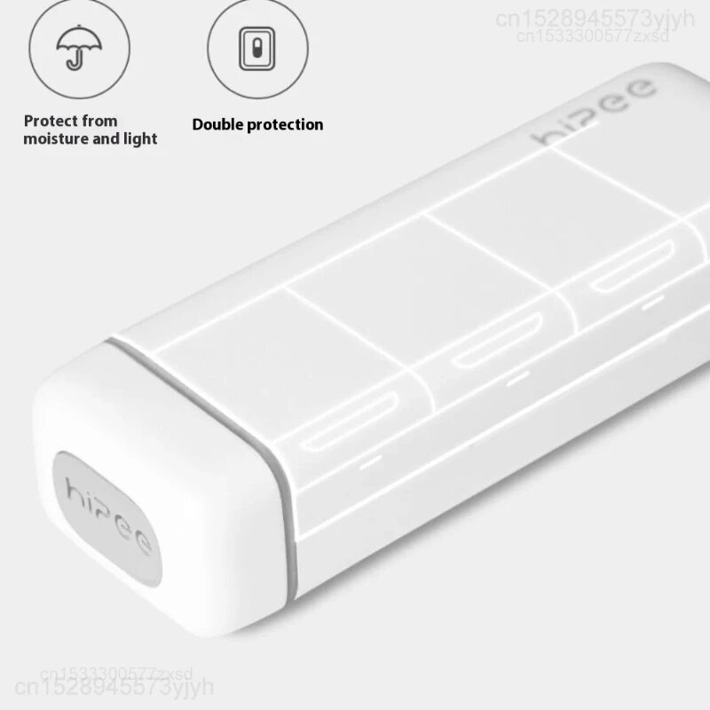 Таблетницы Xiaomi Xiaomi HiPee Smart Reminder Дорожный чехол для таблеток 4-сеточный органайзер для лекарств Контейнер для хранения таблеток Коробка для хранения лекарств Диспенсер, white