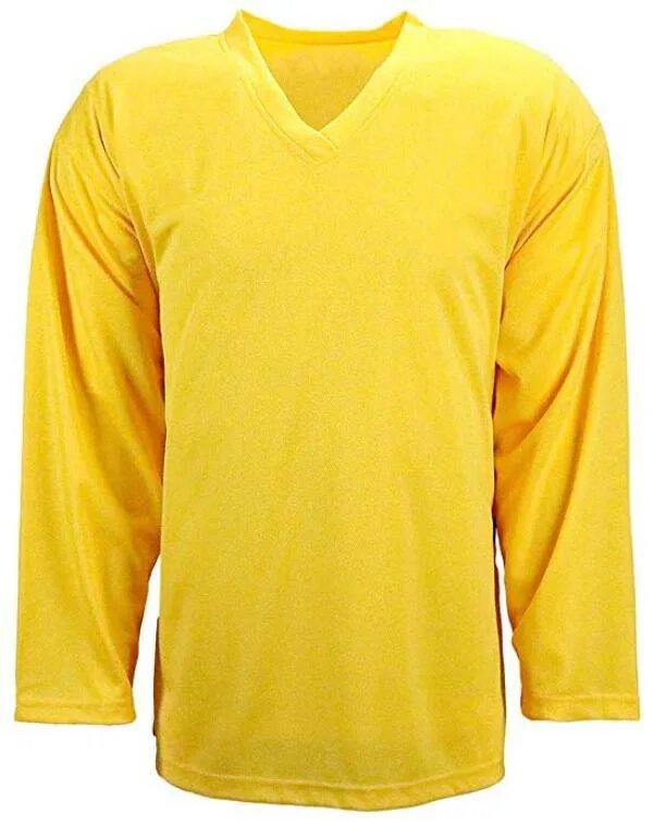 Разноцветная хоккейная Джерси хоккейная Джерси для студентов и взрослых Спортивная однотонная форма для хоккея с печатным рисунком и цифрами M Желтый Унисекс