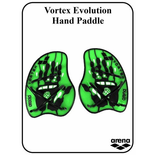 Лопатки для плавания ARENA Vortex Evolution Hand Paddle 95232 (M / черный-зеленый (95232/65))