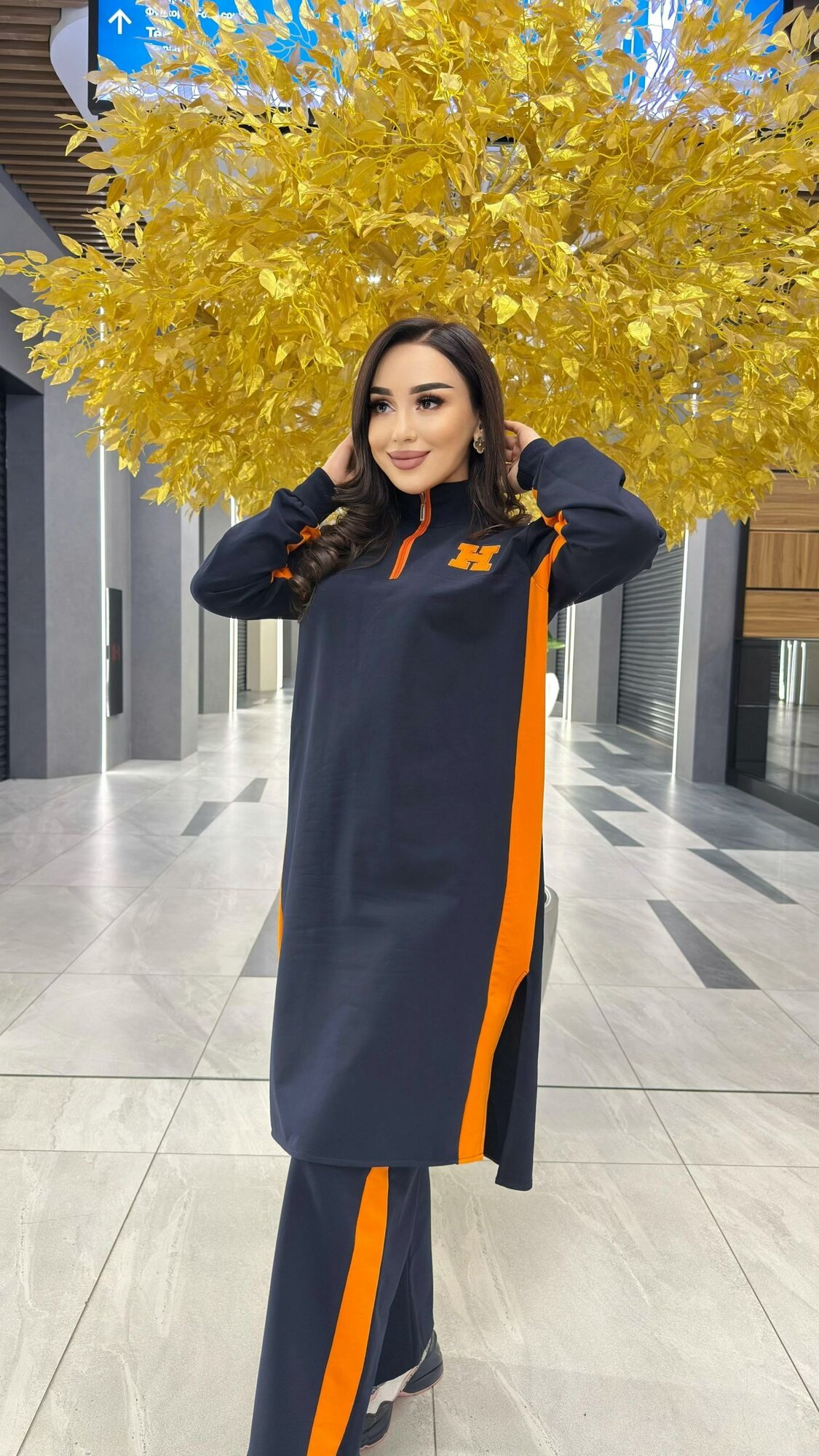 Платье  ayollar uchun uy kiyimi, ko'ylak komplekt, размер ovesize, коричневый, синий, голубой, белый