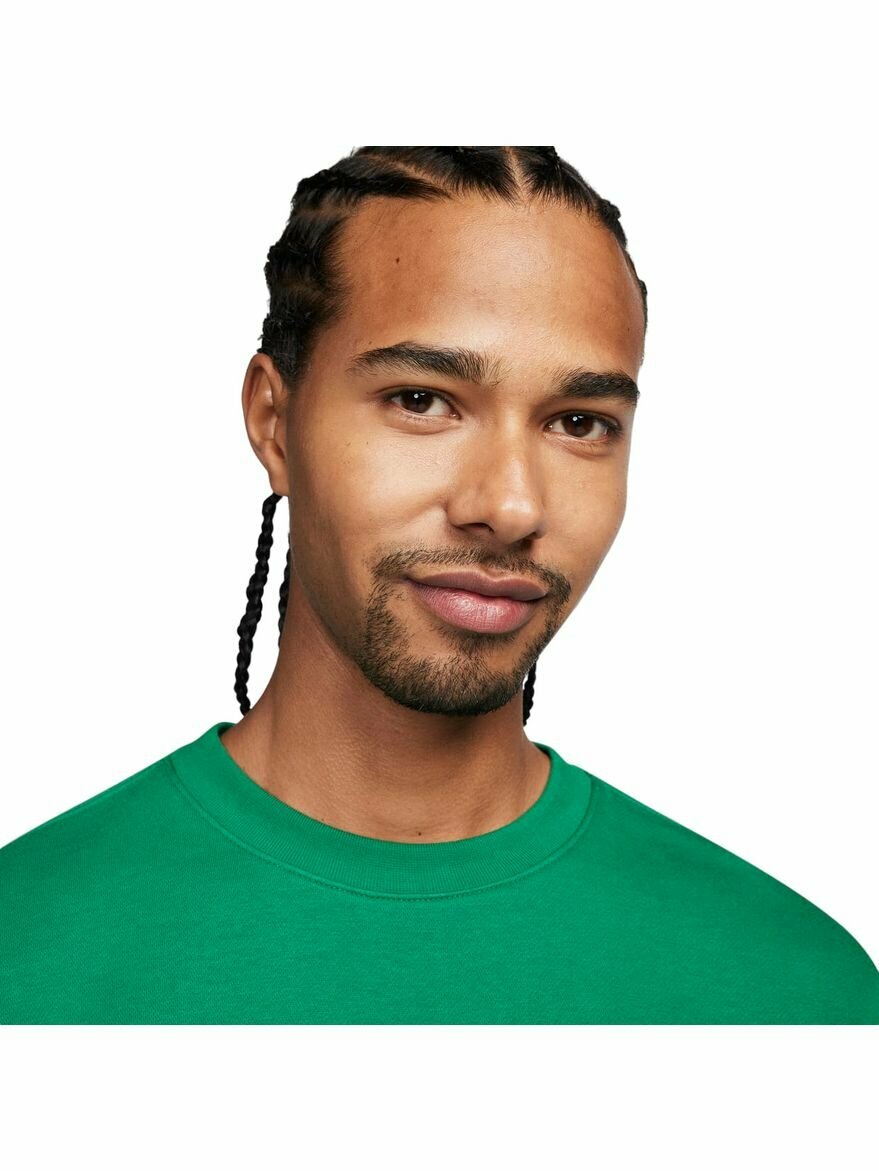 Лонгслив NIKE M NK CLUB BB CREW STACK GX, размер M, , зеленый — фото 1