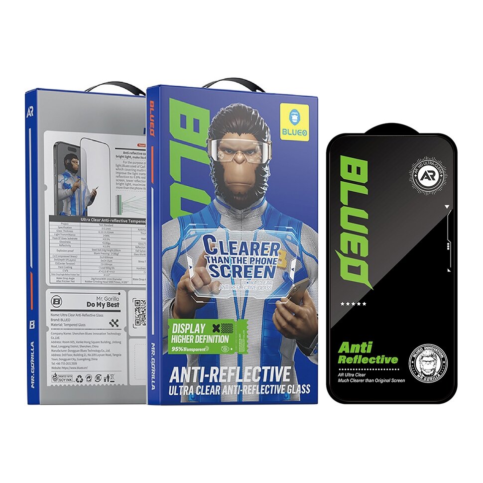 BlueO стекло антибликовое для iPhone Air, AR Anti-reflective Black