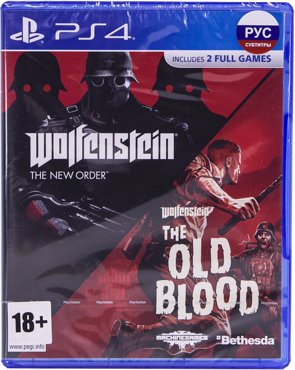 Игра PS4 - Wolfenstein The New Order & The Old Blood - Double Pack (русские субтитры)