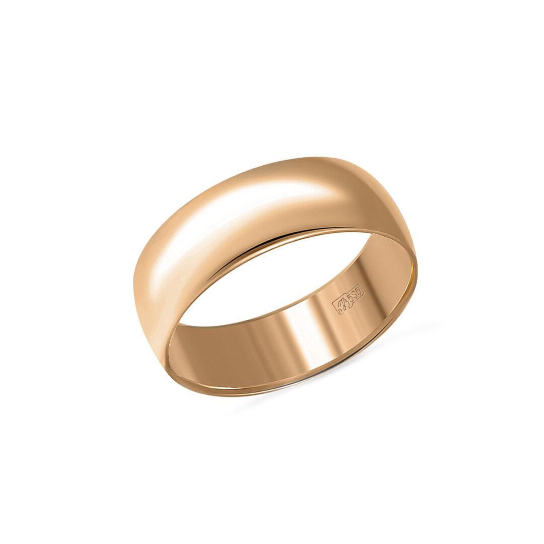 Кольцо обручальное Oriental, красное золото, 585 проба