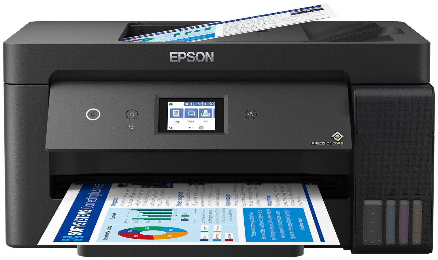 МФУ струйный EPSON L14150, A3, цветной, струйный, черный [c11ch96404] - фото №1