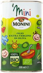 Monini масло оливковое нерафинированное Extra Virgin il Mini Bio, 0.5 л