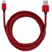 Кабель Rombica Digital USB - microUSB (AB-04) 2 м, черный/красный