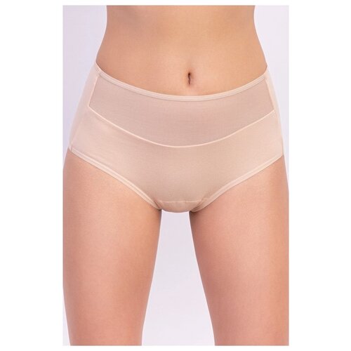фото Milavitsa трусы слипы высокой посадки basic, размер 114, нюд