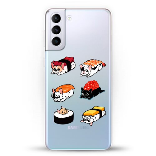 фото Силиконовый чехол суши-собачки на samsung galaxy s21+ andy & paul