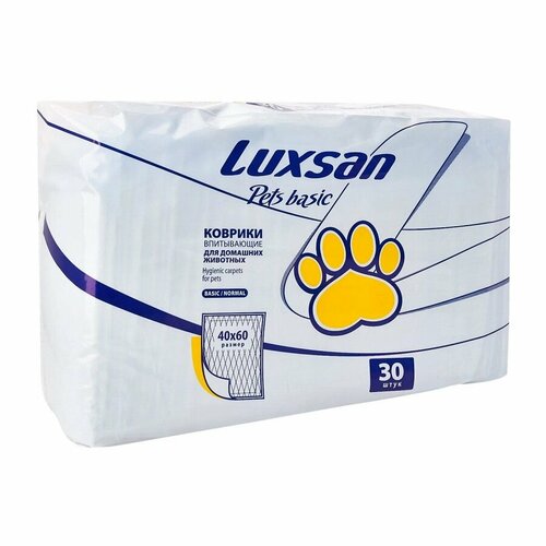 Коврики-пеленки для животных LUXSAN Basic 40х60, 30 шт