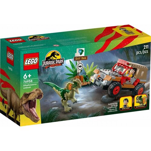 конструктор lego 75338 засада на феррикс Конструктор Lego Jurassic World 76958 Засада Дилофозавра