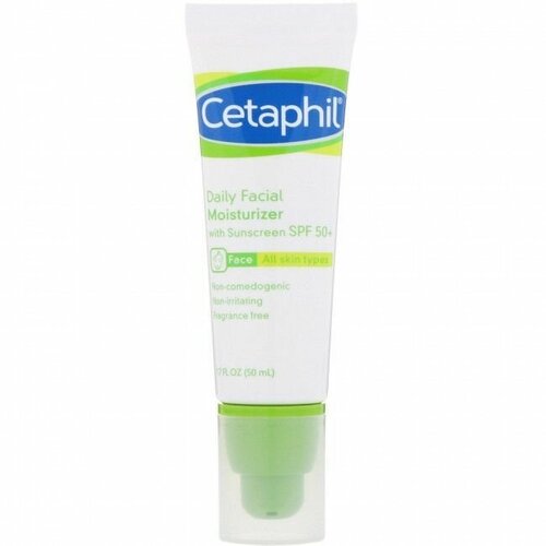 Cetaphil, Ежедневное увлажняющее средство для лица, SPF 50+, 50 мл