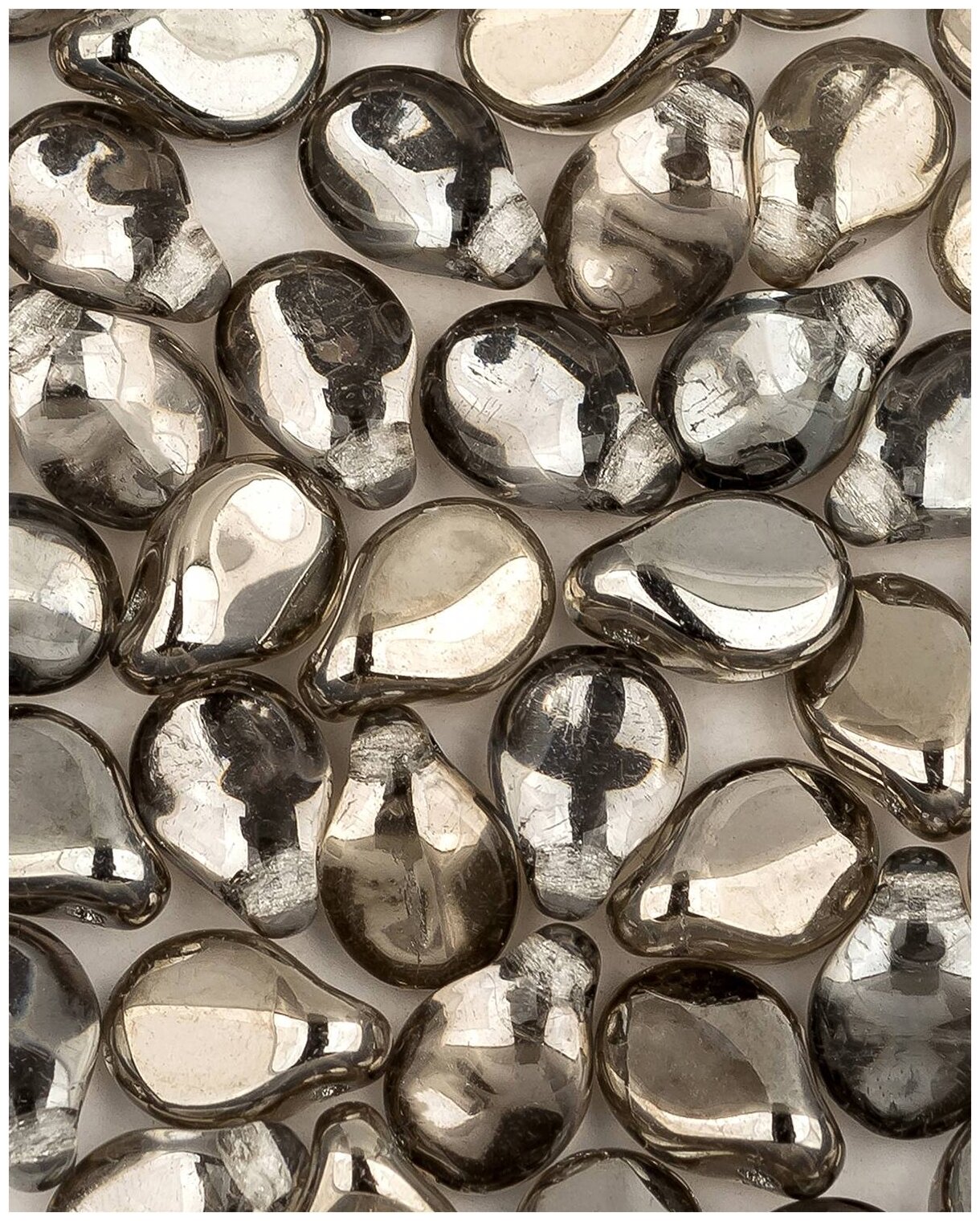 Стеклянные чешские бусины Pip Beads 5х7 мм цвет Crystal Chrome 50 шт. (00030-27401*1)