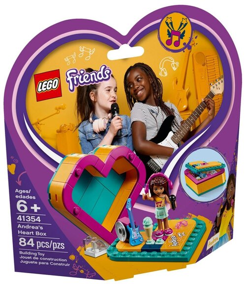 Конструктор LEGO Friends 41354 Шкатулка-сердечко Андреа, 84 дет.