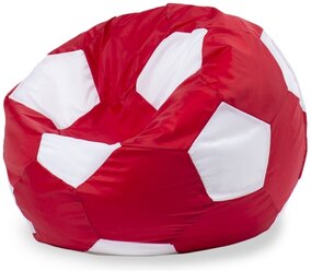 Кресло-мешок «Мяч», XXL, оксфорд, Красный и белый