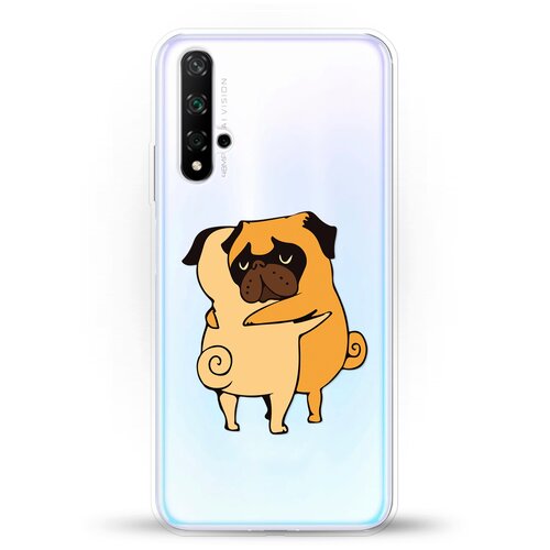 фото Силиконовый чехол мопсы на huawei nova 5t andy & paul