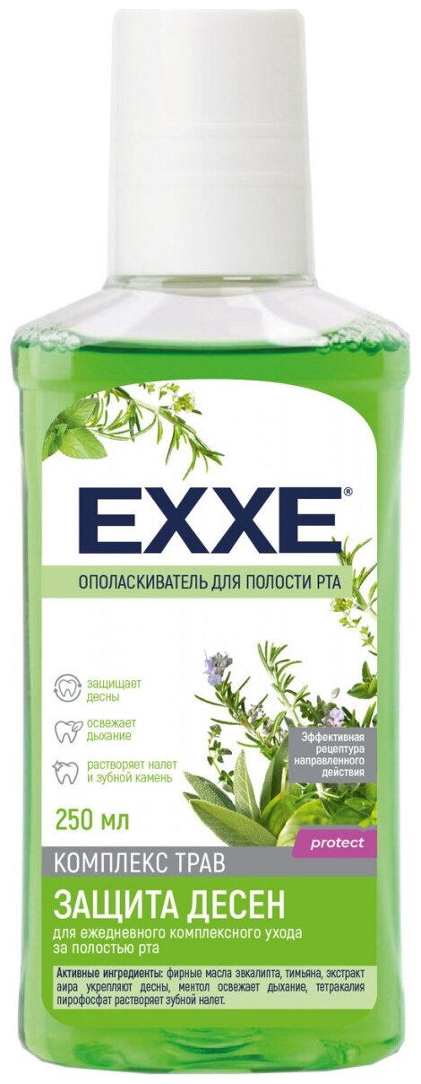 Ополаскиватель для полости рта EXXE Защита десен, 250 мл