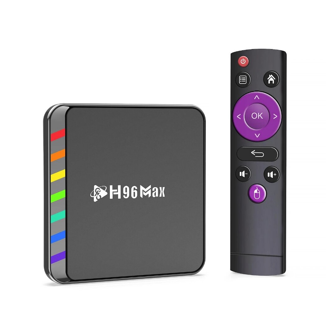 Смарт ТВ приставка H96 Max W2 2/16GB Amlogic S905W2 Android 11.0 Wi-Fi 2.4/5GHz AV1 Smart TV Box 4K UHD Андроид ТВ бокс Медиаплеер