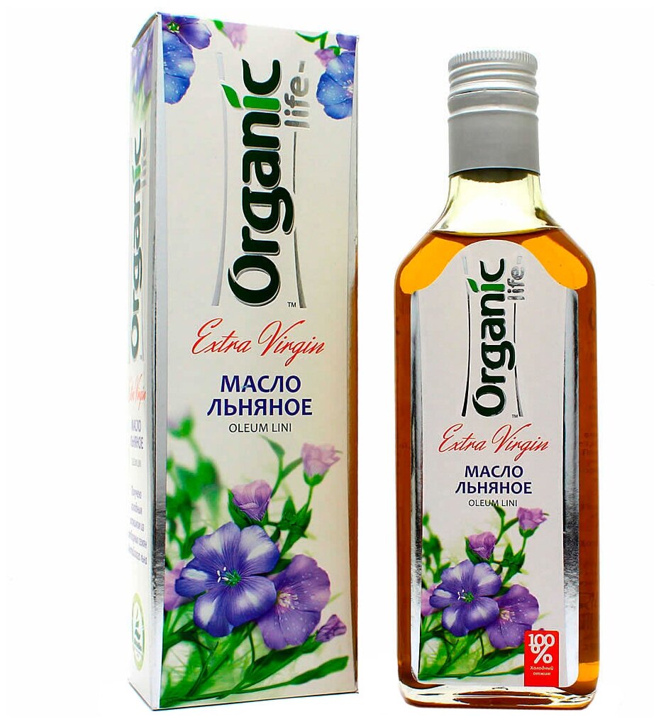 Organic Life масло льняное, 0.25 л