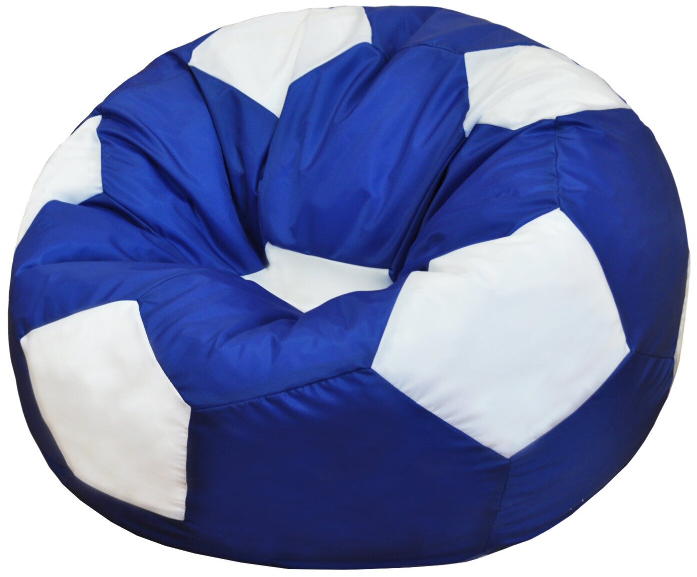 Кресло-мешок Мяч Пазитифчик сине-белый (оксфорд) 90х90 см