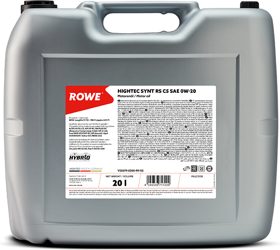 Моторное масло ROWE HIGHTEC SYNT RS C5 SAE 0W-20, 5л