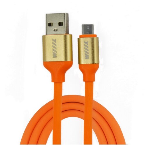 Кабель WIIIX USB - microUSB (CB120-UMU-10), 1.2 м, оранжевый