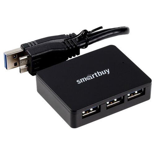 USB 3.0 Хаб Smartbuy 6000, 4 порта, черный (SBHA-6000-K) usb 3 0 хаб smartbuy 6000 4 порта черный sbha 6000 k