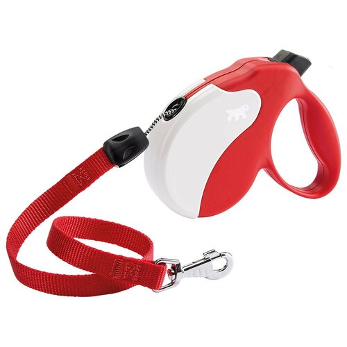 Поводок-рулетка для собак Ferplast Amigo cord L 5 м красный/белый