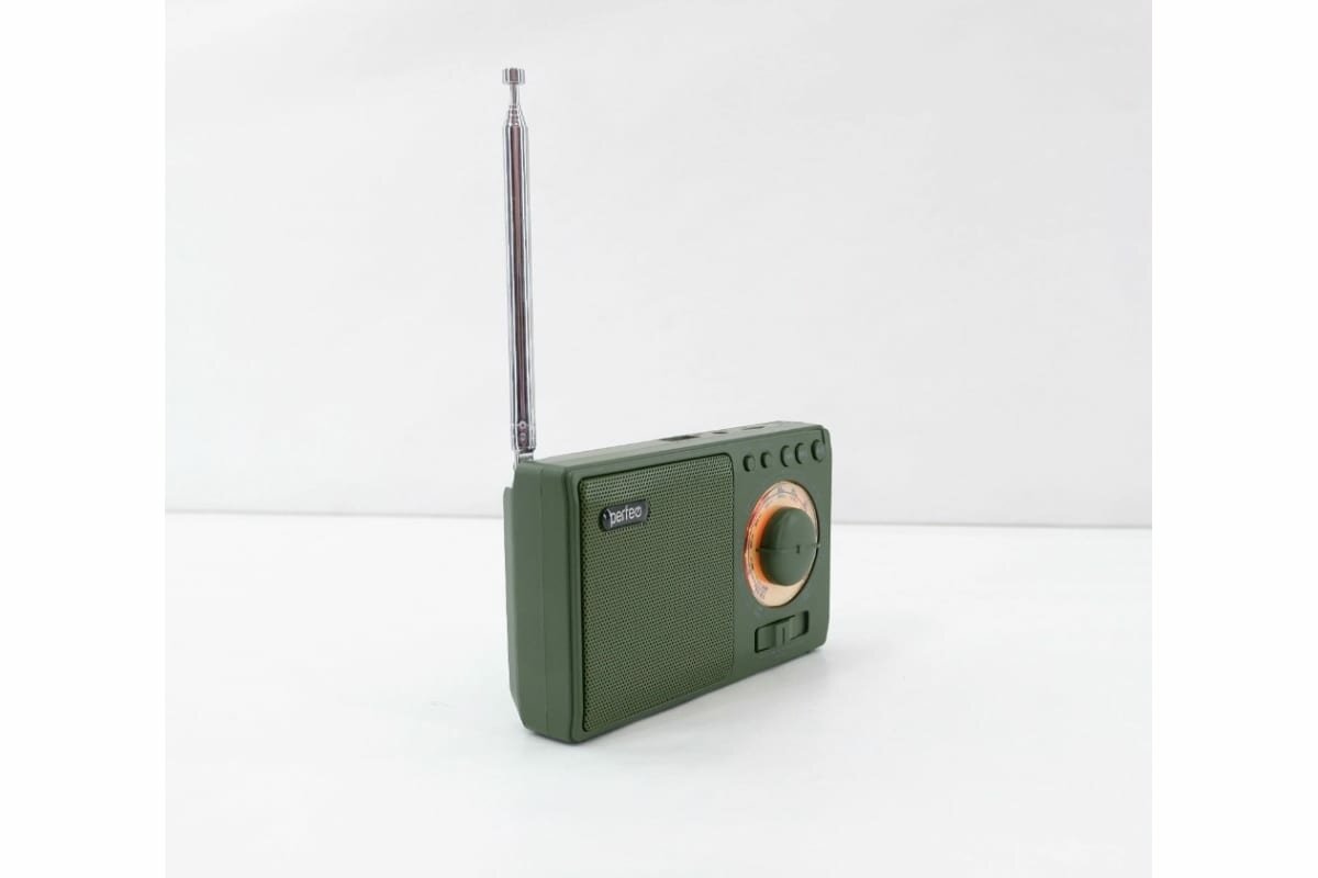 Радиоприемник аналоговый всеволновый Perfeo заря зеленый