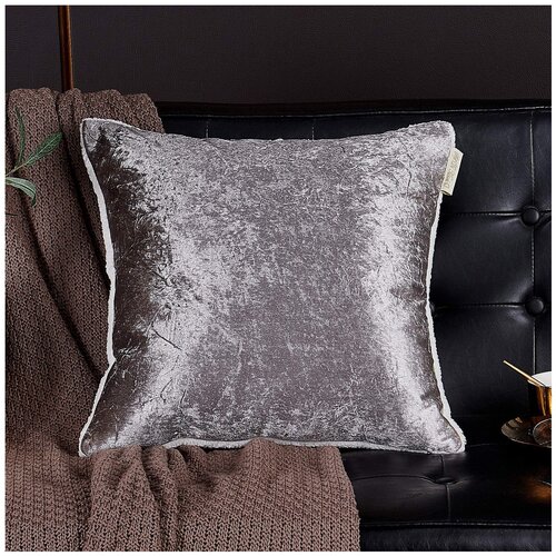 фото Чехол для подушки sofi de marko ундина, 45x45 см серый