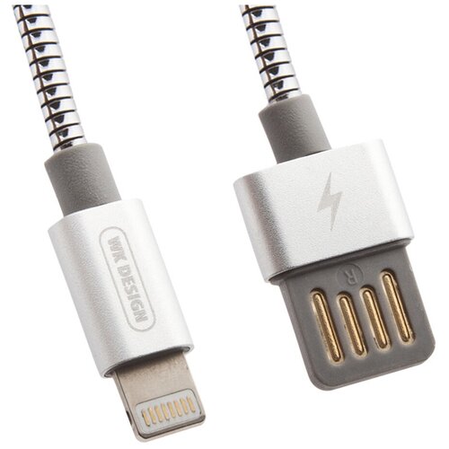 Кабель WK Alloy USB - Apple Lightning (WDC-039), серебряный