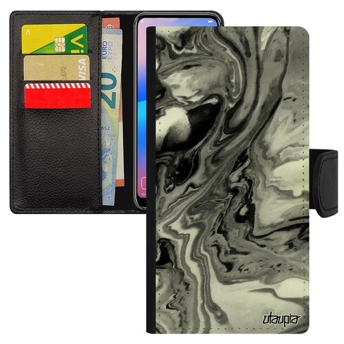 фото Чехол-книжка на смартфон samsung galaxy s7 edge, "волны" текстура краски utaupia