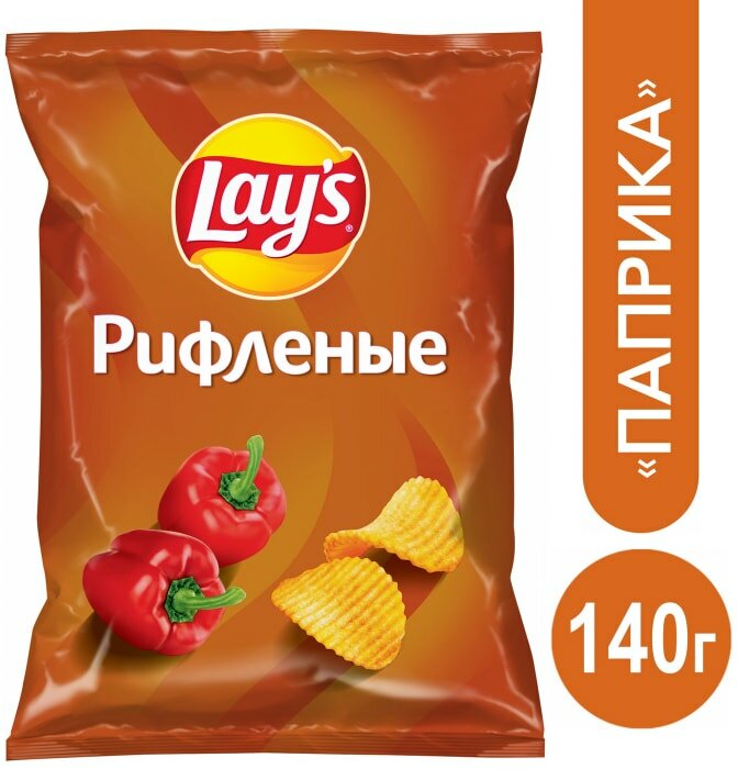 Чипсы Lays Рифленые Паприка 140г