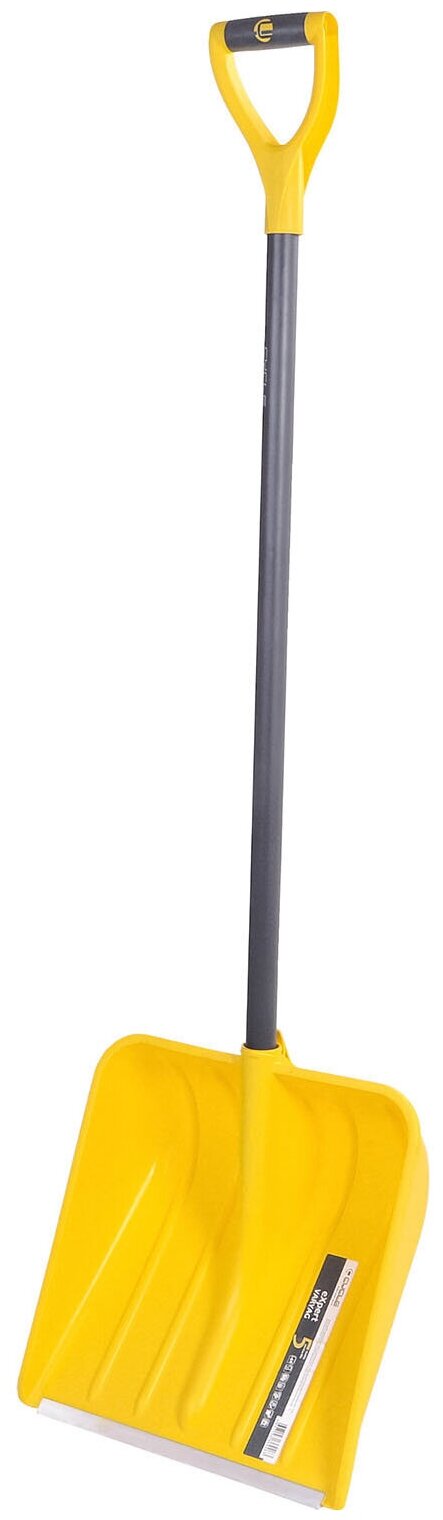 Лопата снеговая пластмассовая Эксперт Варяг(400х400) метал/чер (комплект)(5/1) алюминиевая защитная .