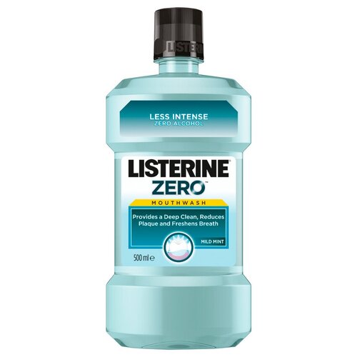 Listerine ополаскиватель Zero, 500 мл, мята ополаскиватель для полости рта listerine свежая мята 500 мл