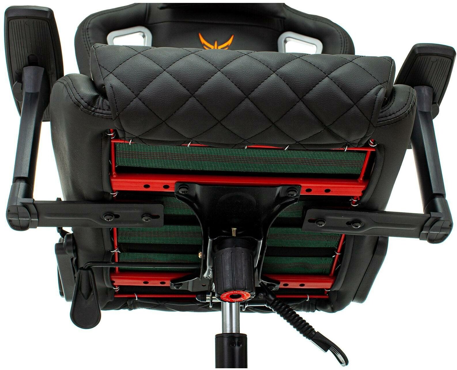 Компьютерное кресло Бюрократ Knight Outrider игровое, обивка: искусственная кожа, цвет: черный/оранжевый - фотография № 14