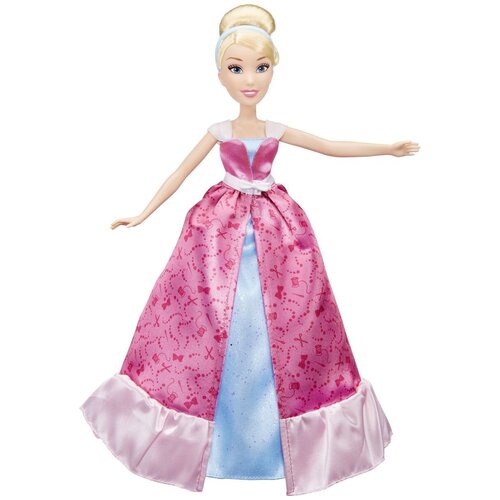 Кукла Hasbro Disney Princess Золушка в платье-трансформере, C0544 розовый/голубой