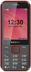 Телефон teXet TM-302, черный/красный