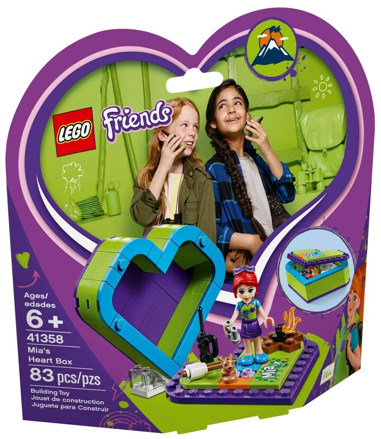 Конструктор LEGO Friends 41358 Шкатулка-сердечко Мии, 83 дет.