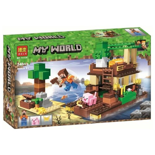 конструктор lari bela my world 10531 деревня 1600 дет Конструктор Lari (Bela) My World 11136 Остров сокровищ, 248 дет.