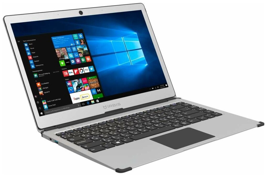 Ноутбук Irbis NB500 Intel Celeron N3350 1100MHz1331920x10803GB32GB eMMCDVD нетIntel HD GraphicsWi-FiBluetoothWindows 10 Pro серебристый