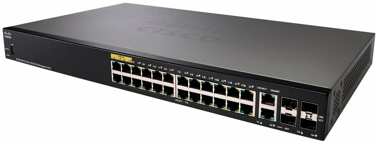 Сетевое оборудование Cisco SB SF350-24-K9-EU Коммутатор 24-port 10/100 Managed Switch