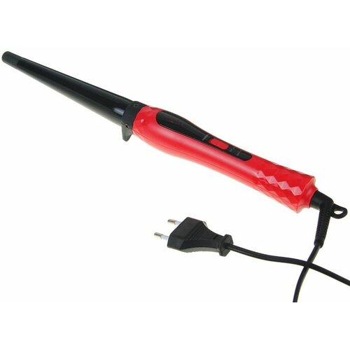 Плойка Galaxy GL 4623 50 Вт конусная керамическое покрытие d25 мм 200С красная 196200₽